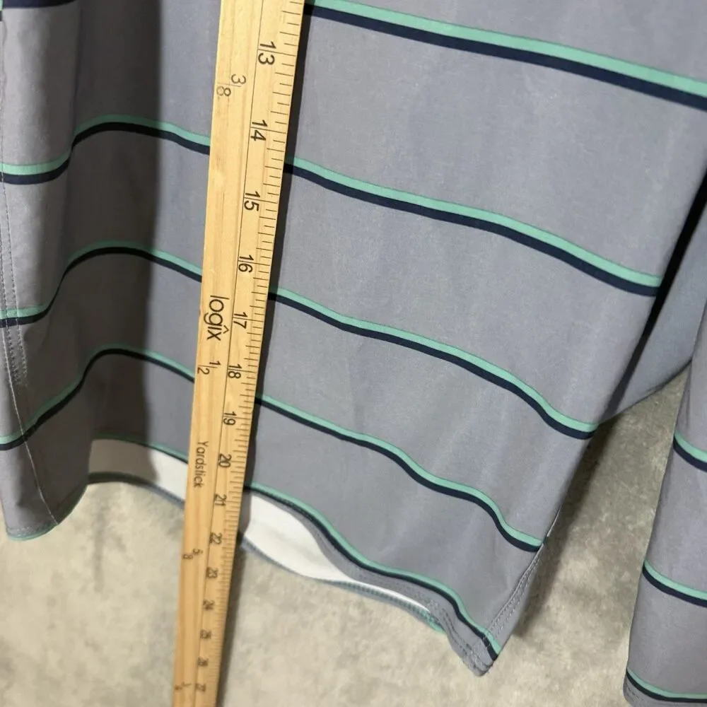 Patagonia Hydropeak Board Shorts Sz 36 Striped Swim Trunks Gray Quick Dry Surf